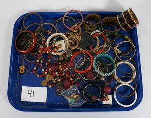 lot 41 image: Vintage Lot of Bracelets, Necklaces, Pins