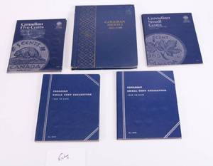 lot 64 image: Collectors Lot Vintage Canadian Nickel & Small Cent Assortment