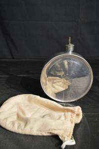 lot 99 image: Vintage Round Aluminum Bed Warmer