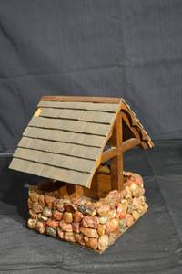 lot 109 image: House Covered In Agates - Rock Mosaic Miniature Garden House