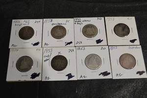 lot 16 image: Seated Liberty Quarters Various Years and Conditions. (90% Silver)