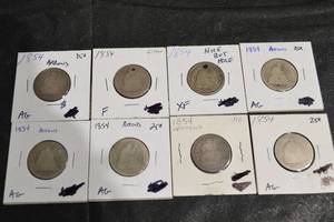 lot 19 image: Seated Liberty Quarters Various Years and Conditions. (90% Silver)