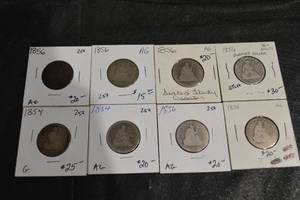 lot 20 image: Seated Liberty Quarters Various Years and Conditions. (90% Silver)
