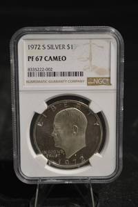 lot 27 image: 1972-S Silver Kennedy Half Dollar - PF67 Cameo NGC