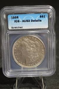lot 30 image: Morgan Silver Dollar 1886 - AU53 Details