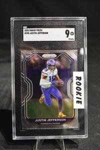lot 37 image: Panini Prizm Justin Jefferson RC #398 - SGC 9 MT Mint Card, Minnesota Vikings