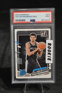 lot 51 image: Donruss Victor Wembanyama Rookie Card #220 - PSA Mint 9, 2023