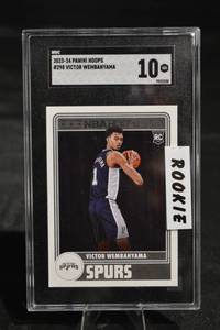 lot 58 image: Victor Wembanyama RC - 2023-24 Panini Hoops No. 298 - SGC 10 Gem Mint Rookie Card