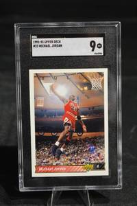 lot 66 image: Michael Jordan 1992-93 Upper Deck #23 Trading Card - SGC 9 Mint