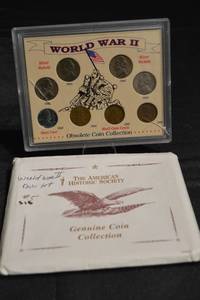 lot 145 image: World War II Obsolete Coin Collection - 9-Coin Display Card
