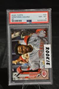 lot 149 image: Aristides Aquino 2020 Topps RC - PSA 8 NM-MT - Reds Rookie Card #20
