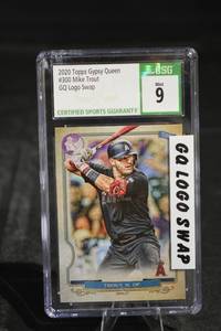lot 151 image: Topps Gypsy Queen 2020 Mike Trout No. 300 Logo Swap - Angels - Mint 9 Graded