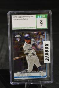 lot 152 image: Fernando Tatis Jr. 2019 Topps Chrome Update RC Mint 9 Padres Baseball Card