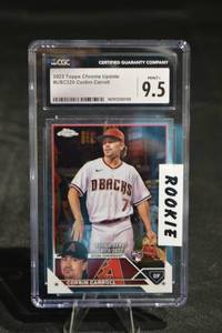lot 187 image: Corbin Carroll - 2023 Topps Chrome Update USC220 Rookie Card CGC Mint 9.5