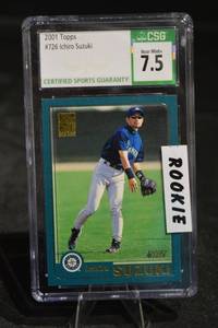 lot 272 image: Topps 2001 Ichiro Suzuki RC #726 Mariners - CSG 7.5 Near Mint