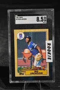 lot 278 image: Bo Jackson - 1987 Topps Future Stars #170 - SGC 8.5 Graded Baseball Card (Royals)