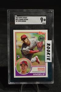 lot 288 image: Topps Update 2018 Rookie Card #83-2 - 9 Mint SGC - 83 Topps Design - Angels