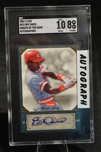 lot 294 image: Eric Davis 2006 Fleer Greats of the Game Autographed Card - SGC 8 Auto 10