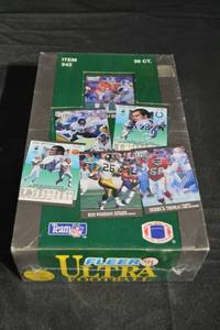 lot 299 image: Fleer Ultra Football 91 Box - 36-Count NFL Trading Cards