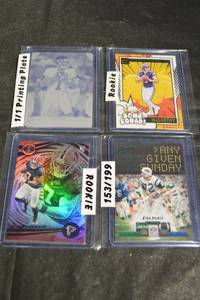 lot 302 image: 11 Kyler Murray Magenta Printing Plate - Leaf Draft Football 2019 - Bijan Robinson RC  Namath  McCarthy
