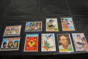 lot 306 image: Topps Vintage Baseball Card Lot - 1960s RBI Leaders, Strikeout Leaders, Batting Leaders & All-Star Cards