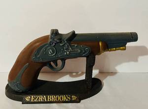 lot 103C image: LL - Ezra Brooks 15-inch Pistol Desk Sculpture - Decorative Gun Figurine