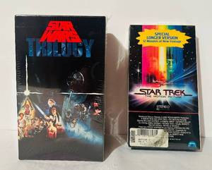 lot 208C image: LL - Star Wars Trilogy VHS Box Set & Star Trek The Motion Picture VHS (Special Longer Version)