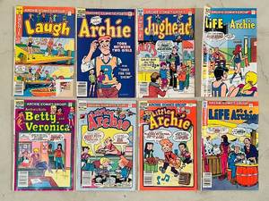 lot 322C image: LL - Archie Comics Group Lot of 8 Vintage Issues - Laugh, Archie, Jughead, Life with Archie