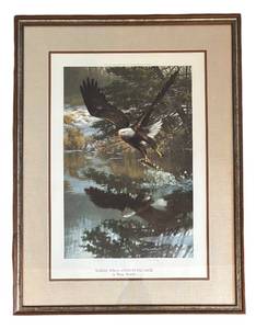 lot 9R image: LR - Wayne Meinekes Majestic Wings - American Bald Eagle Limited Edition Print