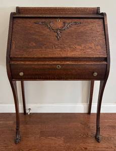 lot 10R image: Antique Secretary Desk with Drop-Front Writing Surface