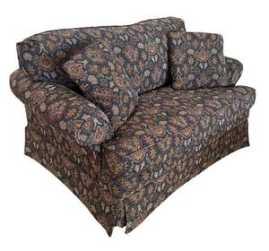 lot 15R image: LR - Upholstered Twin Sleeper Sofa