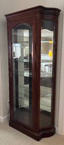 lot 27R image: LR - Vintage Display Cabinet with Glass Front & Mirrored Back