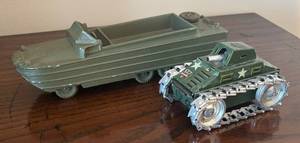 lot 134R image: LR - DUKW Military Vehicle & Arnold Tank Toy