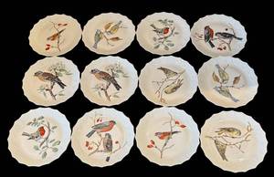 lot 180R image: LR - Limoges of France Bird Plates - Assorted Avian Motifs