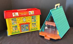 lot 185R image: DR - Vintage Fisher-Price Play Family Frame Hospital & A-Frame