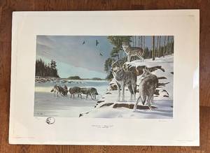 lot 199R image: K - Ron Van Gilder Getting the Scent - Timberland Limited Edition Unframed Print