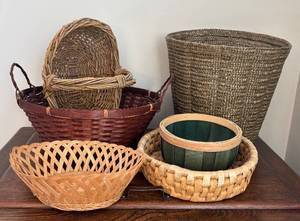 lot 272R image: DR - Collection of Baskets - Woven Basket Set
