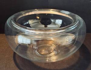lot 279R image: LR - Blown Clear Glass Bowl