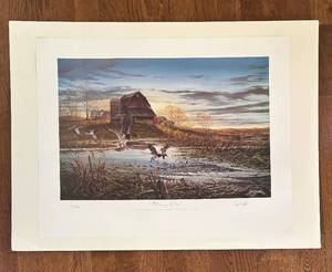 lot 288R image: K - Terry Redlin Morning Chores Limited Edition Unframed Print