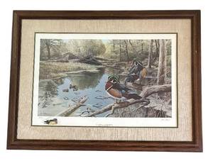 lot 297R image: K - Quiet Times-Wood Ducks Limited Edition Print by Ron Van Gilder