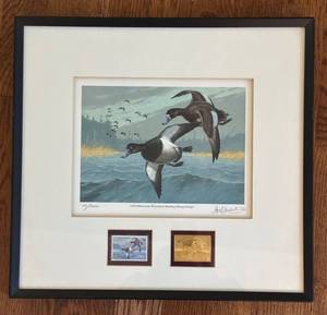lot 308R image: LR - Les Kouba 1978 Minnesota Waterfowl Hunting Stamp Design Print