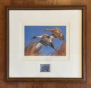 lot 317R image: LR - David Maass Pintails Limited Edition Print With Stamp