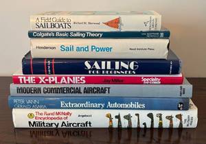 lot 403R image: LR - Lot of 8 Books - Sailing, Aircraft & Automobile Reference Volumes