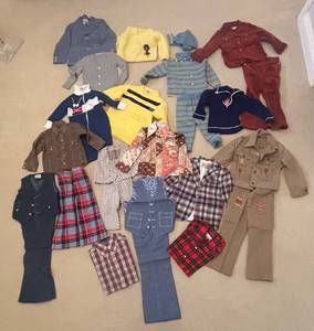 lot 407R image: BR - Vintage Kids Clothing Lot - Assorted Styles & Sizes - Boys & Girls