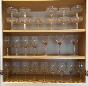 lot 478R image: K - Crystal Stemware Collection - Champagne Coupes, Martini Glasses & Wine Goblets