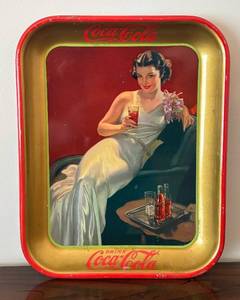 lot 504R image: BR - Coca-Cola Vintage Metal Tray, Reproduction