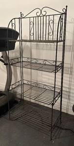 lot 516R image: G - Wrought Iron Plant Stand with Scrollwork