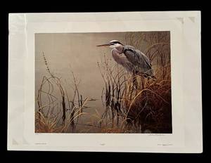lot 72H image: LL - Robert Bateman Great Blue Heron - Limited Edition Print 805950