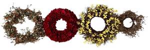 lot 160H image: LL - Wreaths - Assorted 21 12 in. Diameter (Lot of 4)