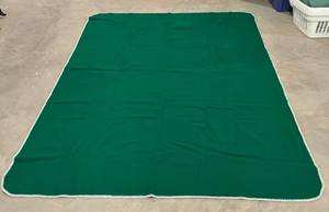 lot 221H image: LL - Vintage Litchfield Woolen Mills Green Wool Blanket